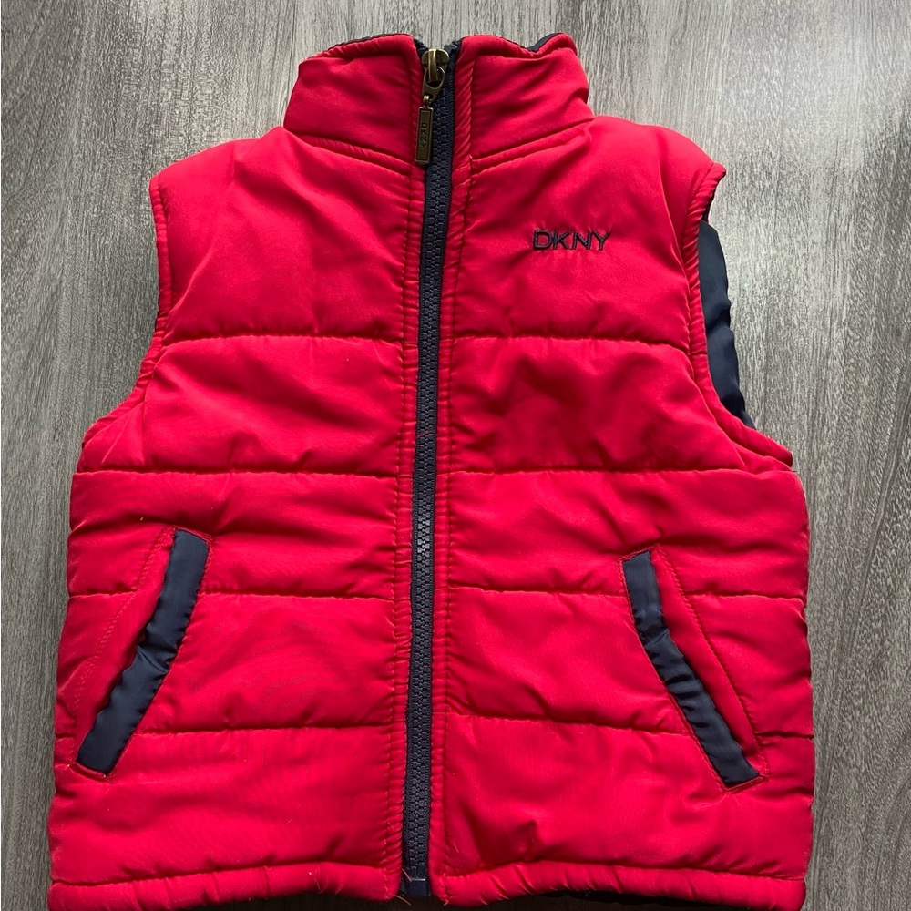 DKNY toddler Vibrant Red Quilted Vest